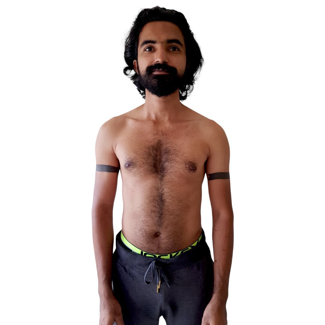 Deljo in August 2021 before structured fat loss